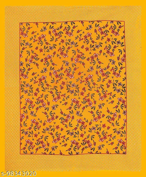 Fine cotton double bed sheets, Jaipuri pattern, four pillow covers included, ideal for adult sleep