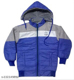 Nylon printed net boys jacket, vibrant yellow and royal navy blue for 1-8 years, stylish club kid's wear from India