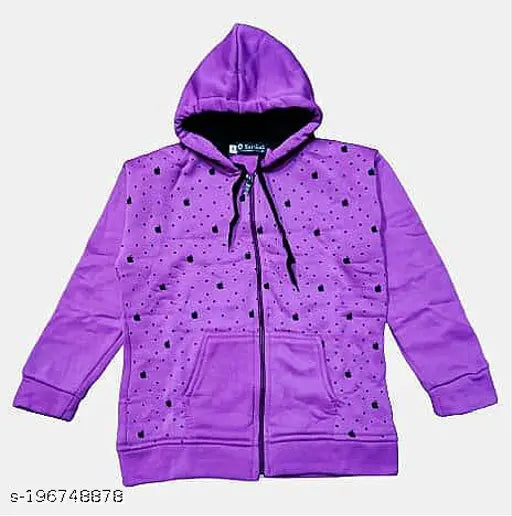 Unisex kids grinder hooded zip sweater in wool net, color may vary. Warm and stylish children's wear, versatile for various outfits