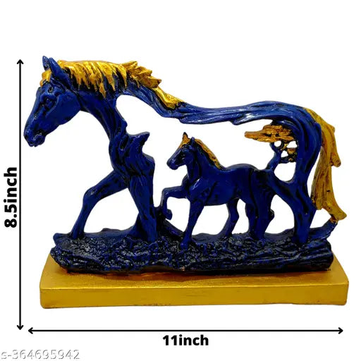 Handcrafted resin horse figurine, 28x8x21 cm, adds timeless elegance to home decor or gifts