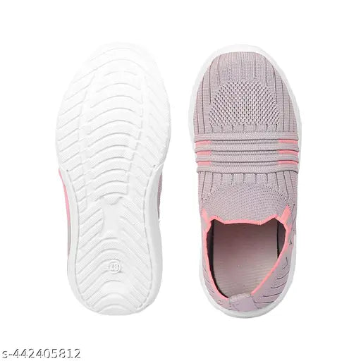 Printed synthetic slip-on kids shoes, Mukanda brand for girls (size 1 to 20in), trendy casual footwear