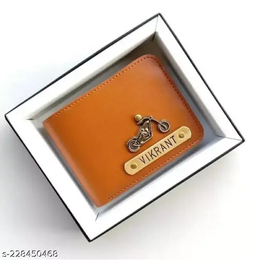 Faux leather casual modern men's wallet, 2 compartments, printed net design, free size (L7cm x W7cm), order on Gillkart