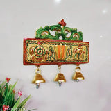Tirupati Balaji Shankh Chakra Tilak with Hanuman ji Symbol Gold-plated, Indian Ganesh wall hanging decorative showpiece (0.5"x0.5"x0.5")