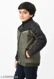 Colorblocked polyester blend bomber jacket for kids, great winter wear for boys aged 6-13, vibrant and soft