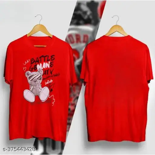 Colorful cotton blend baggy T-shirt for men's plus size, ideal casual wear with loose fit & oversized half sleeves