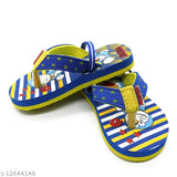 Stylish blue canvas boys sandals with EVA sole and printed net detail, slip-on for ages 9-24 months, made in India