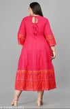 Cotton three-quarter sleeve petite kurti, solid combo for Indian fashion, M-XXXL sizes available