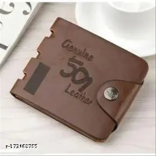 Kastner men's solid artificial leather wallet, free size (12cm x 9cm), India-made PU wallet