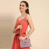 Glossy PU Women's Sling Bag, Free Size, Waterproof, India Origin