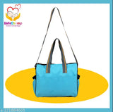 Sky Blue SafeChamp diaper bag, versatile fabric net for mom essentials, nurturing bonding moments together