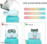 Multicolor motivational water bottle set of 3 with inspirational quotes and practical time markers, BIS/ISI certified, leak proof, plastic material