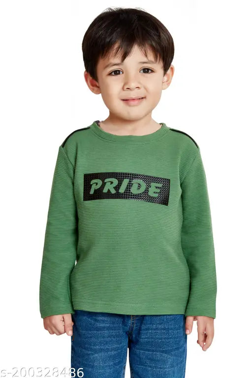 Cotton blend kids sweatshirt with printed net pattern, skin-friendly for boys daily wear (1-2yrs to 5-6yrs), made in India