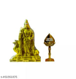 Brass Murugar statues, 7cm & 5cm, Pack of 3, Indian god idols radiating divine energy