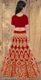 kids satin lehengha choli, embellished with taffeta and silk embroidery, party wear ethnic Indian dress for 3-16 years old