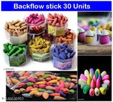 Wooden backflow incense cones with fragrance (Rose, Lavender, Jasmine & Sandalwood), set of 40 units for puja and meditation, natural oil