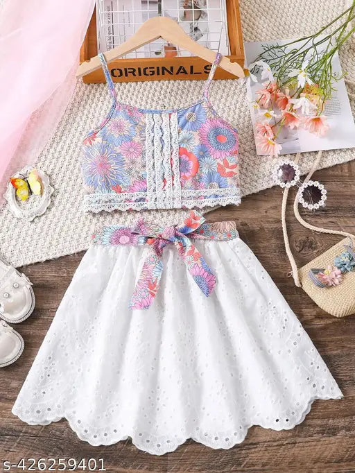 Cute cotton printed net dungarees & jumpsuits for kids, 0-7 years, India origin