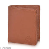 Brown PU leather men's wallet, two-fold design with 7 card slots, coin pocket, and secret compartments. Made in India, perfect for everyday carry