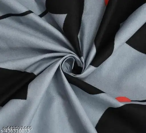 Single bed safari cotton elastic fitted sheets with 1 pillow cover, 3D printed, superfine quality, ideal for summer. Adult size (60x90+5), 18x28 inch pillow covers. Made in India