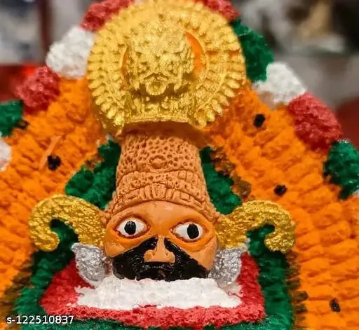 Handcrafted Poly Resin Lord Baba Khatu Shyam Statue, ideal for home office or car dashboard puja/pooja