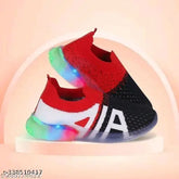 Stylish mesh kids' shoes with LED light, trendy party wear for boys aged 12 months to 7 years, India origin