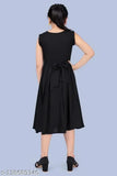 Black rayon embroidered frock for princess girls, 5-14 years, Indian origin - perfect for parties and special occasions