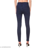 Dark blue denim women's jeans, size 28-36 for stylish everyday wear