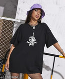 Cotton boyfriend fit oversized t-shirt, printed pattern for men, India