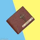 Black faux leather men's Samm & Moody album wallet, textured pattern, 5 compartments, free size (11x10 cm), order on Gillkart