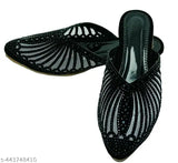 Trendy synthetic jute thong flip-flops, open back design, embellished pattern, flat heel, casual occasion, size range: IND-4 - IND-8 (India)