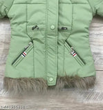 PU solid baby jacket, durable and comfortable for winter, 4-5 years size
