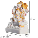Marble Shiva Parvati Ganesh Idols, 10cm x 14cm x 5cm, Indian handcrafted divine family statue for Pooja Room, Temple, Mandir, gift items