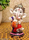 Resin Ganesha idol, 6cm tall Dholak statue from India