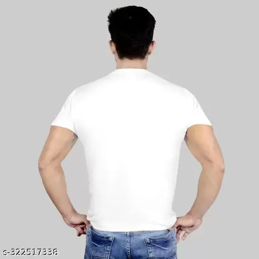 Swadeshi Style Dry Fit Men's Cotton Blend T-Shirt, vibrant striped print, short sleeves - S (Chest 34in, Length 24in), India-made fashionable wear