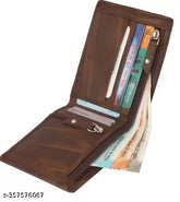 Multicolor canvas & leather, RFID protected men's wallet with 5 card slots, coin pocket, hidden pockets - stylish everyday carry accessory