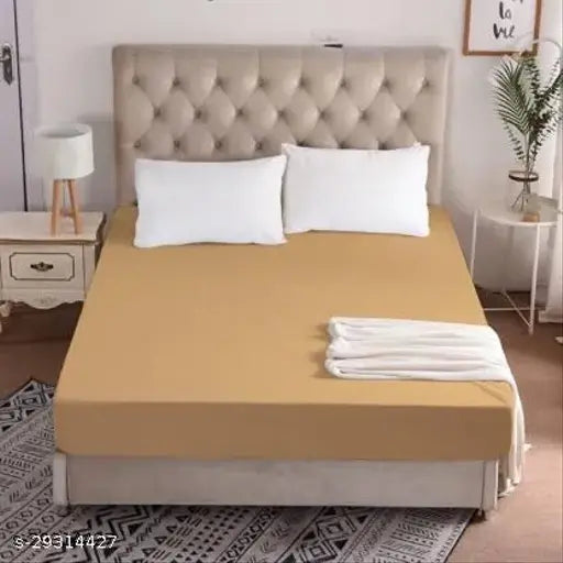 Waterproof stretchable terry cotton mattress protector, size 72x75 for king bed, best quality India-made