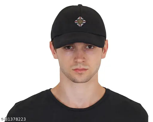 Cotton Goodluck Stylish Men's Summer Cap, solid net pattern, breathable design for warm weather, Made in India