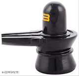 Black marble Nandi Idol (Small), intricately detailed god statue, 1.5" x 1.5" x 1.5", traditional home temple accessory from India