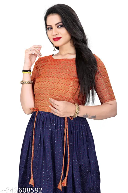 Banarasi silk short-sleeved classic graceful gown, solid net design for women, India-made fashion apparel on mannequin