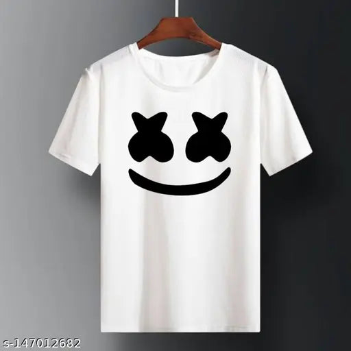Trendy polyester short sleeve men's t-shirt with printed design, comfortable fit - size S, XL, L, M, XXL from India