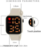 Stylish square LED & black cap sunglass combo, fashionable digital watch for boys. Self-designed pattern, 3-piece set from Indian origin