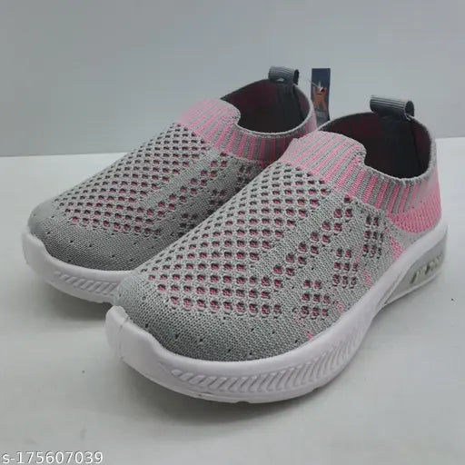 Stylish mesh casual shoes for girls, PVC sole, cozy slippers with closed back detail, ideal for relaxing feet at home