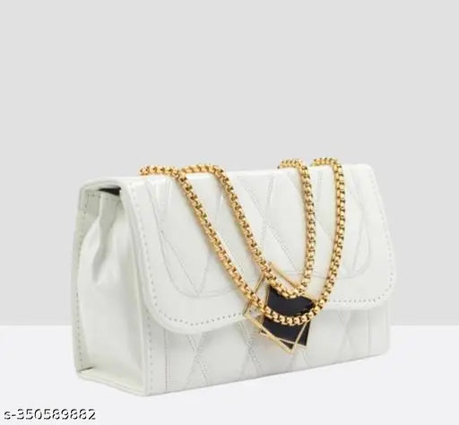 Faux leather clutch sling bag, embroidered net pattern, 3 compartments. Indian-made women's fashion accessory" For the second item: "Faux leather sling bag, solid net pattern, 2 compartments. Indian-made women's accessory