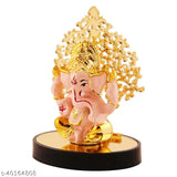 Gold-plated tree idol, elegant decor for cars, offices, study tables, or pooja mandirs. Symbolizes growth, strength, and prosperity