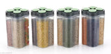 Airtight plastic kitchen storage set, pack of 4 (4250ml), BPA-free, non-toxic, microwave & dishwasher safe. Attractive mixer jars with 4 sections for organized food storage