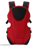 Red 3-in-1 adjustable newborn baby carrier backpack, sturdy back support & cushioned leg support (6-15 months), durable, breathable cotton polyester, extra padding for baby's neck & hip support