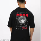 Cotton down-shoulder, three-quarter sleeve print t-shirt for men, India