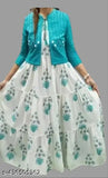 Rayon printed kurti, three-quarter sleeves, Indian women's fashion on mannequin