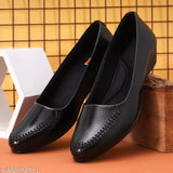 Synthetic leather mojari slip-ons, solid pattern Stylies Bellies in various sizes (IND-3 to IND-8)
