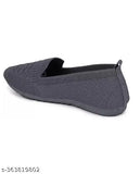 Synthetic light weight bellies in solid pattern, slip-on design for women and girls. Floral print available in white, navy, grey, blue, navy blue, teal. Sizes: IND-5, IND-6, IND-7, IND-8. Origin: India