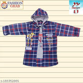 Cotton printed hoodie jacket with attached T-shirt, versatile for casual to dressy wear, soft and comfortable fit, available in various colors and patterns, quality construction, for boys aged 15-16 years